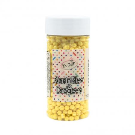 Drajeuri de Zahar Dr. Gusto Sprinkles Dragees Yellow 4mm 90g CapriceSHOP