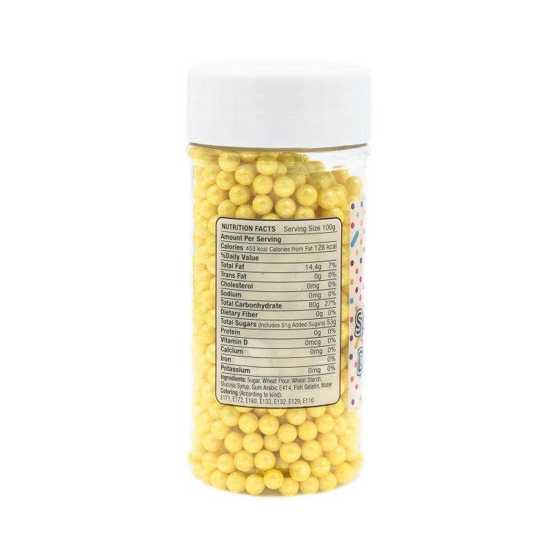 Drajeuri de Zahar Dr. Gusto Sprinkles Dragees Yellow 4mm 90g CapriceSHOP