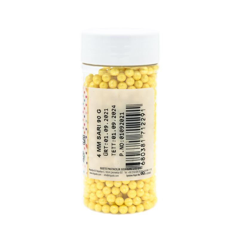 Drajeuri de Zahar Dr. Gusto Sprinkles Dragees Yellow 4mm 90g CapriceSHOP