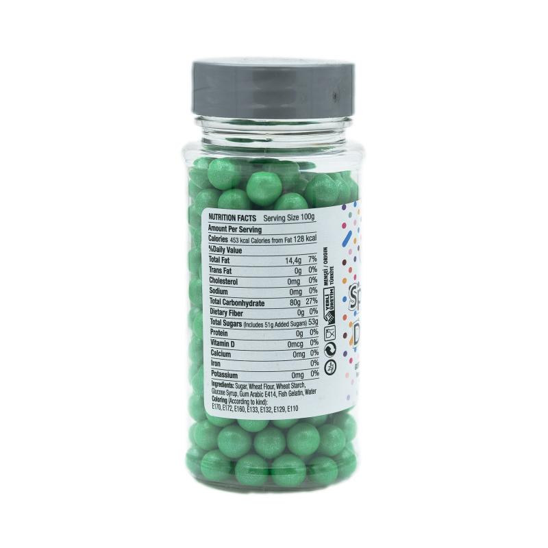 Drajeuri de Zahar Dr. Gusto Sprinkles Dragees Verde 8mm 90g CapriceSHOP