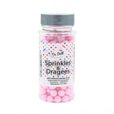 Drajeuri de Zahar Dr. Gusto Sprinkles Dragees Roz 8mm 90g CapriceSHOP