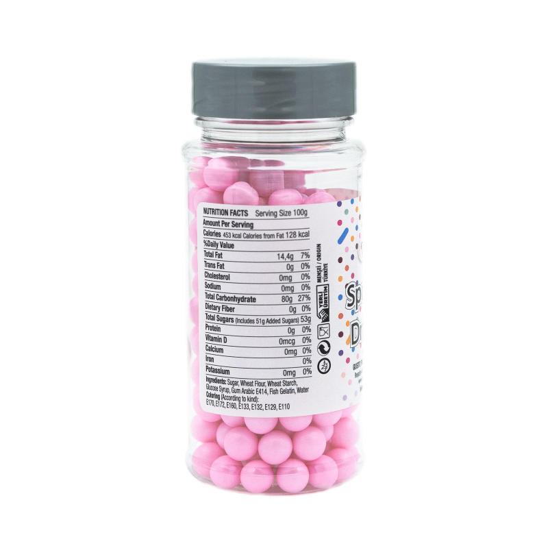 Drajeuri de Zahar Dr. Gusto Sprinkles Dragees Roz 8mm 90g CapriceSHOP