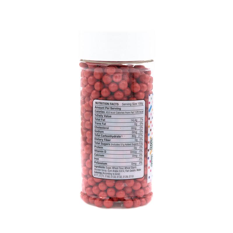 Drajeuri de Zahar Dr. Gusto Sprinkles Dragees Red 4mm 90g CapriceSHOP