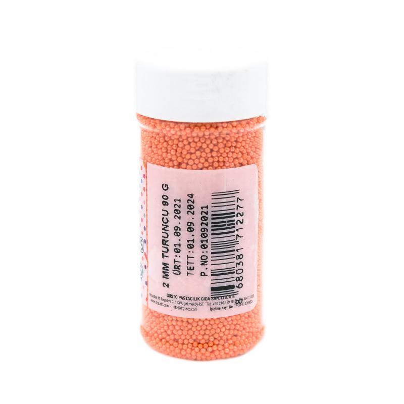 Drajeuri de Zahar Dr. Gusto Sprinkles Dragees Portocaliu 2mm 90g CapriceSHOP