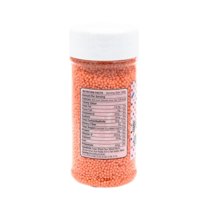 Drajeuri de Zahar Dr. Gusto Sprinkles Dragees Portocaliu 2mm 90g CapriceSHOP