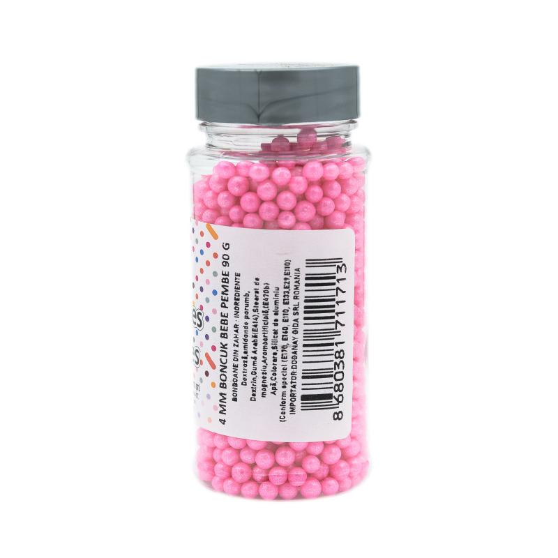 Drajeuri de Zahar Dr. Gusto Sprinkles Dragees Pink 4mm 90g CapriceSHOP