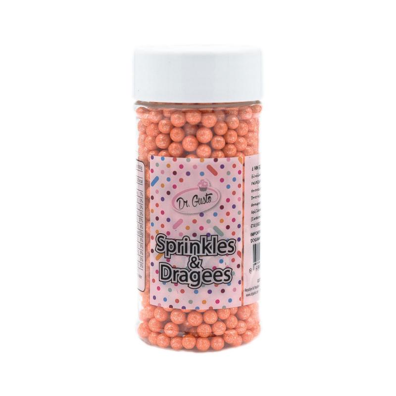 Drajeuri de Zahar Dr. Gusto Sprinkles Dragees Orange 4mm 90g CapriceSHOP