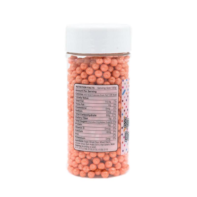 Drajeuri de Zahar Dr. Gusto Sprinkles Dragees Orange 4mm 90g CapriceSHOP