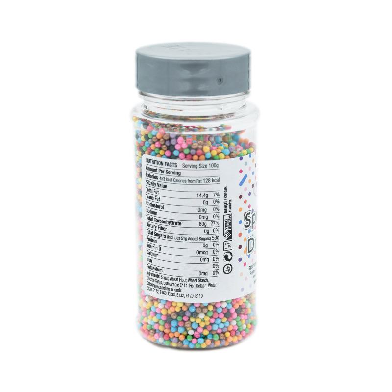 Drajeuri de Zahar Dr. Gusto Sprinkles Dragees Multicolor 2mm 90g CapriceSHOP