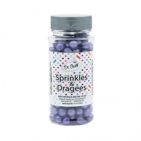 Drajeuri de Zahar Dr. Gusto Sprinkles Dragees Mov 8mm 90g CapriceSHOP