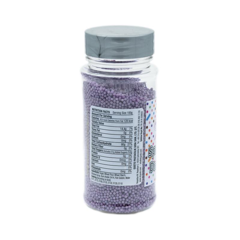 Drajeuri de Zahar Dr. Gusto Sprinkles Dragees Mov 0mm 90g CapriceSHOP