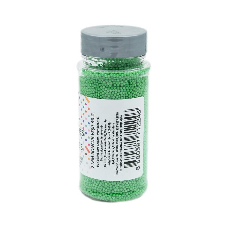 Drajeuri de Zahar Dr. Gusto Sprinkles Dragees Green 2mm 90g CapriceSHOP