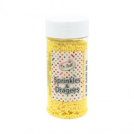 Drajeuri de Zahar Dr. Gusto Sprinkles Dragees Galben 2mm 90g CapriceSHOP