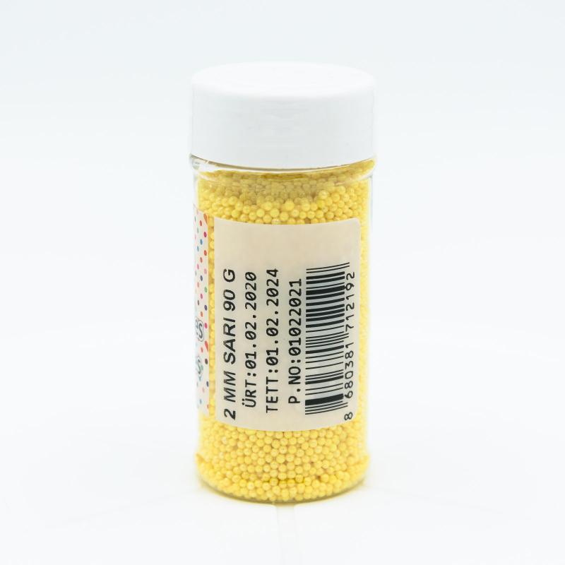 Drajeuri de Zahar Dr. Gusto Sprinkles Dragees Galben 2mm 90g CapriceSHOP