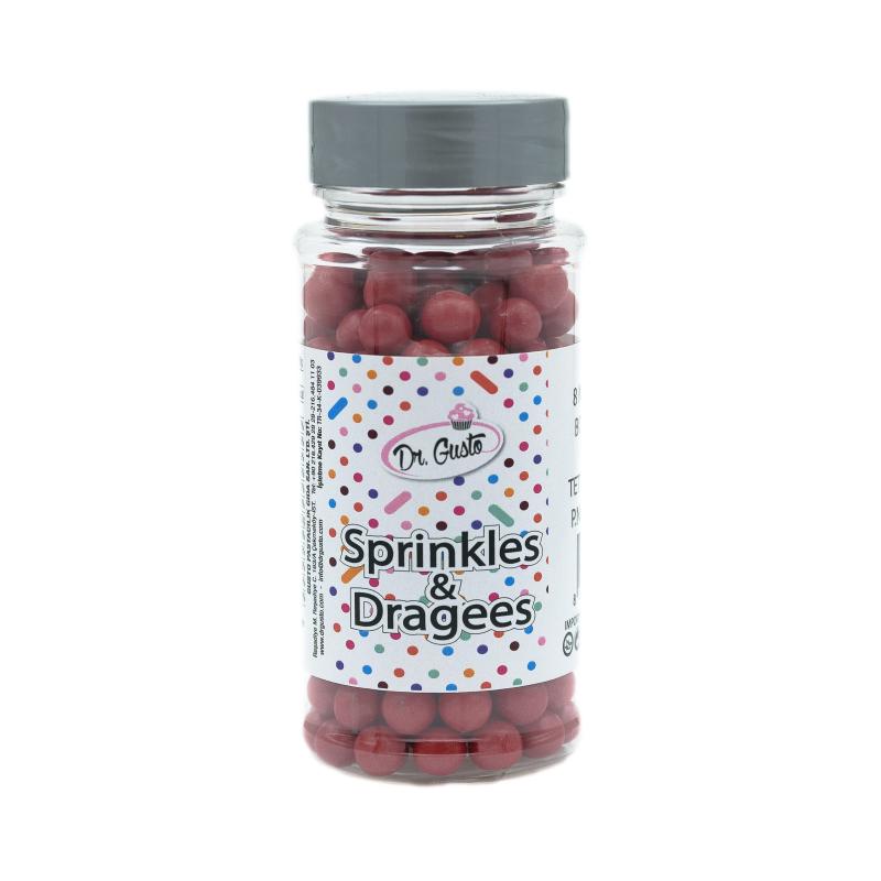 Drajeuri de Zahar Dr. Gusto Sprinkles Dragees Bordo 8mm 90g CapriceSHOP