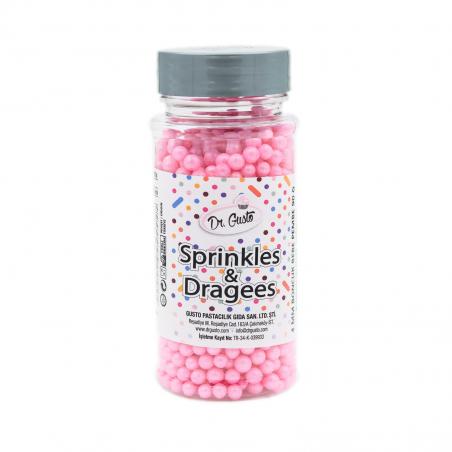 Drajeuri de Zahar Dr. Gusto Sprinkles Dragees Baby Pink 4mm 90g CapriceSHOP