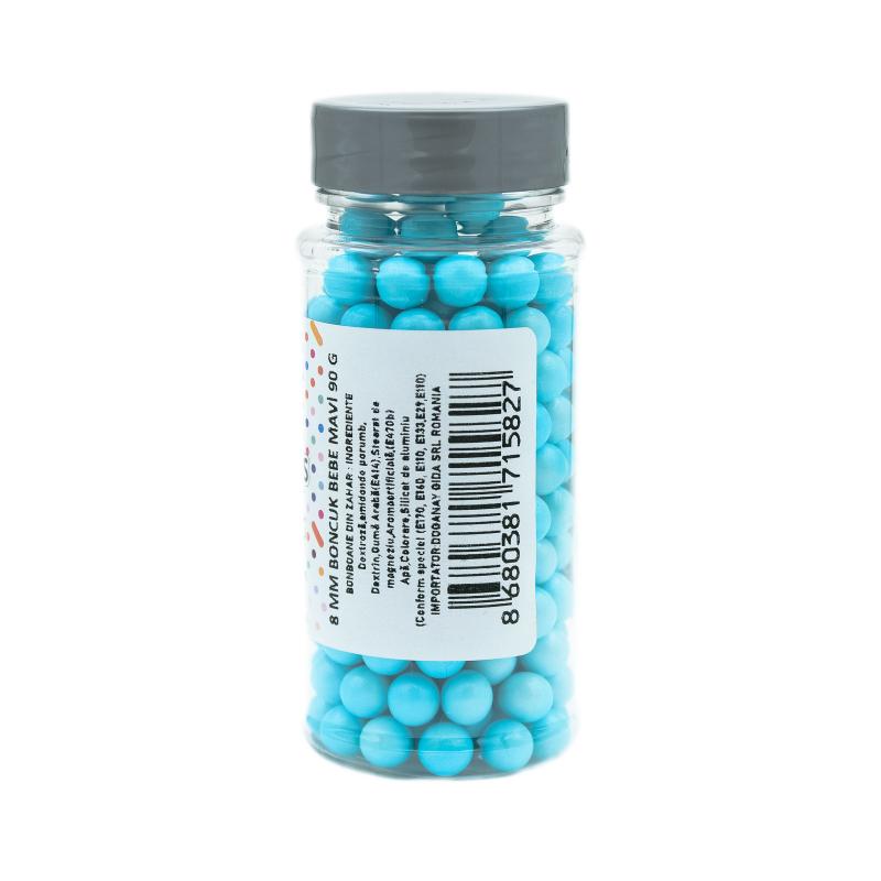 Drajeuri de Zahar Dr. Gusto Sprinkles Dragees Baby Blue 8mm 90g CapriceSHOP