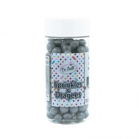 Drajeuri de Zahar Dr. Gusto Sprinkles Dragees Argintiu 8mm 90g CapriceSHOP