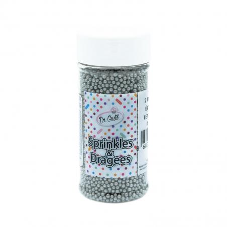 Drajeuri de Zahar Dr. Gusto Sprinkles Dragees Argintii 2mm 90g CapriceSHOP