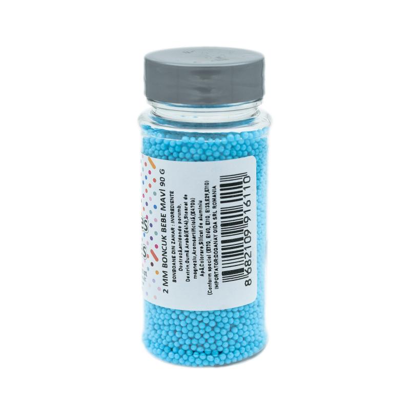 Drajeuri de Zahar Dr. Gusto Sprinkles Dragees Albastru Deschis 2mm 90g CapriceSHOP