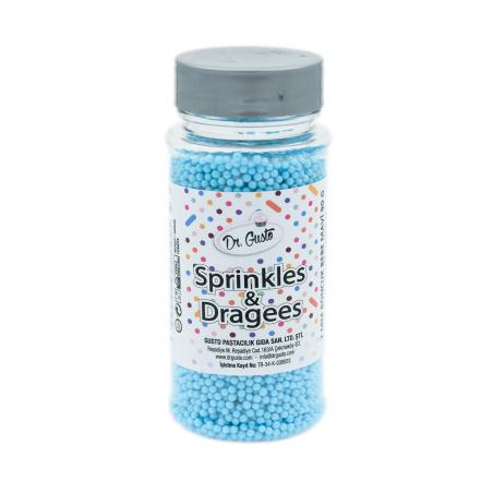 Drajeuri de Zahar Dr. Gusto Sprinkles Dragees Albastru Deschis 2mm 90g CapriceSHOP