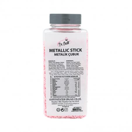 Bomboane decor Dr. Gusto Metallic Stick Roz 100g CapriceSHOP