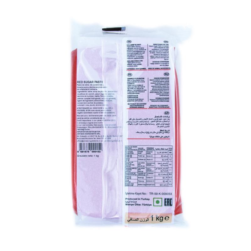 Pasta de Zahar Vizyon Rosu 1kg CapriceSHOP