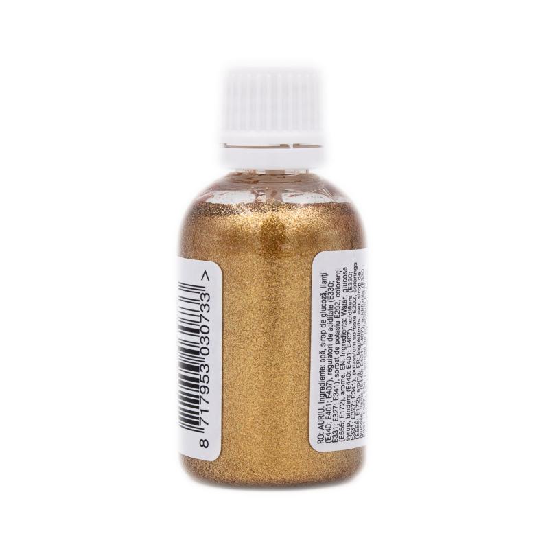 Vopsea Alimentara Pentru Pictura Auriu Metallic Paint CapriceShop 63g CapriceSHOP