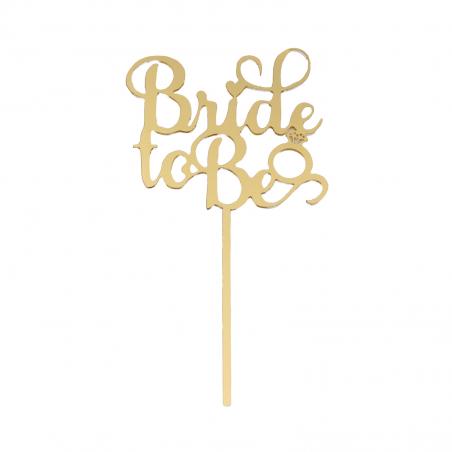 Topper Plexi Bride to be Auriu CapriceSHOP