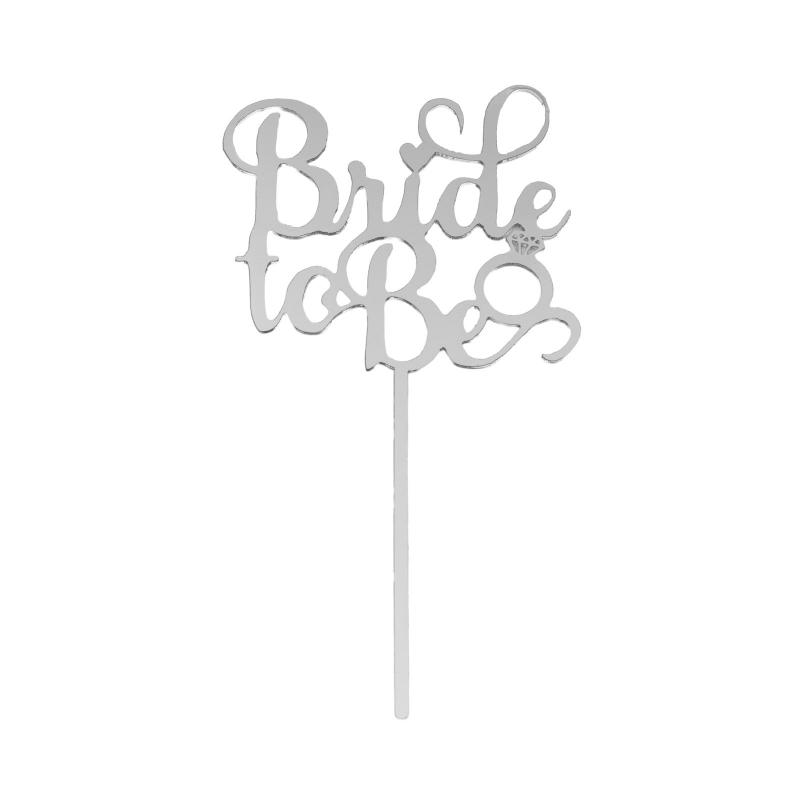 Topper Plexi Bride to be Argintiu CapriceSHOP