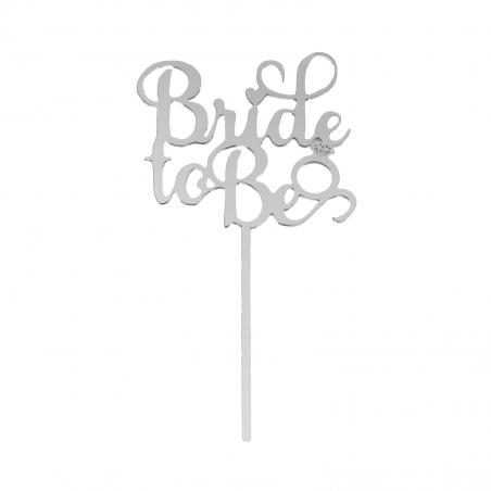 Topper Plexi Bride to be Argintiu CapriceSHOP