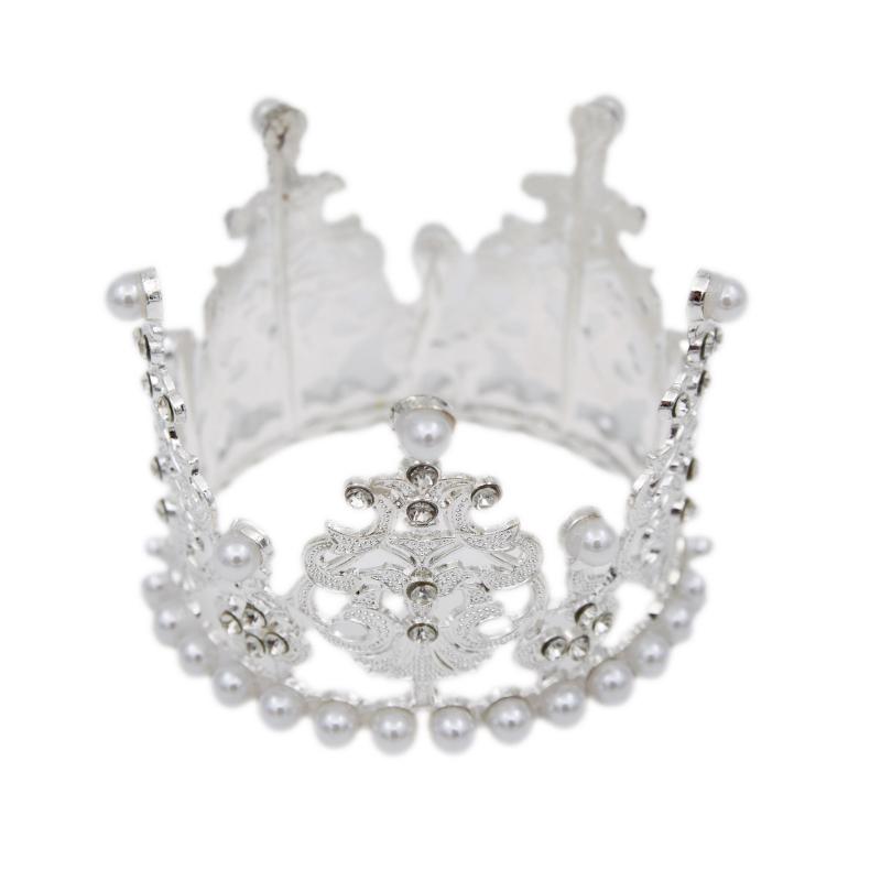 Coroana Argintie cu Perla D 7cm CapriceSHOP