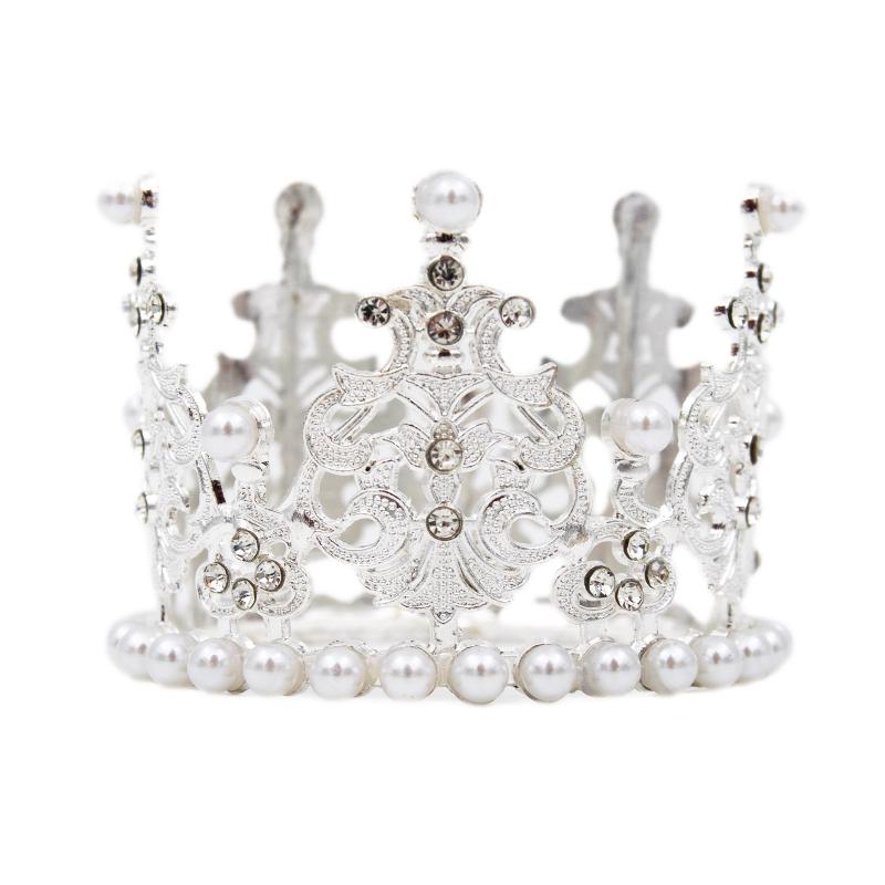 Coroana Argintie cu Perla D 7cm CapriceSHOP
