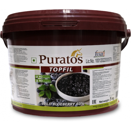 Umplutură cu fructe Topfil Wild Blueberry Pieces 60% 5kg CapriceSHOP
