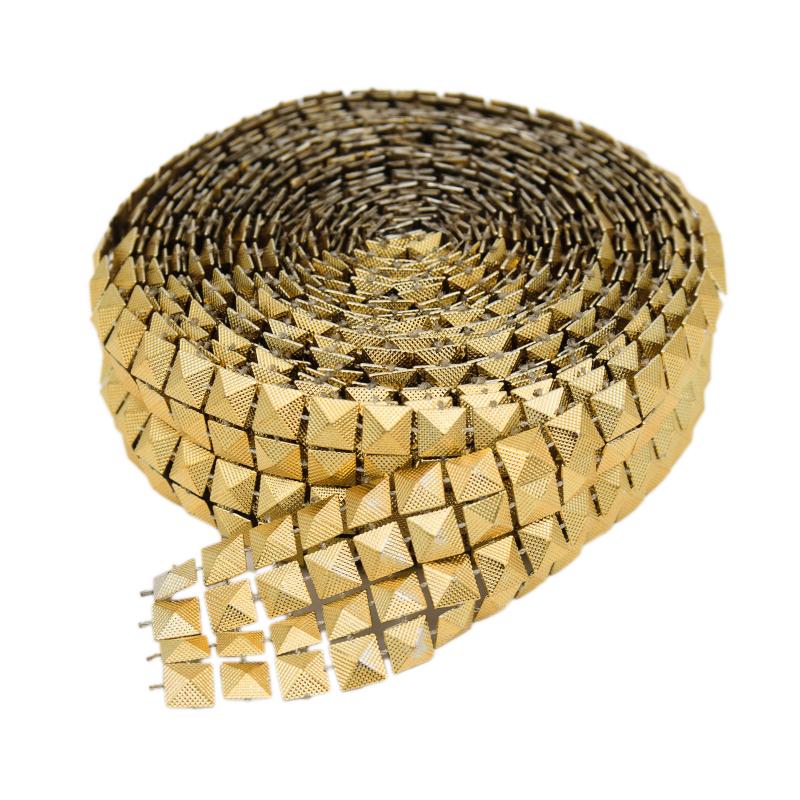 Panglica Stras 4 Randuri 3cmx457cm Auriu CapriceSHOP