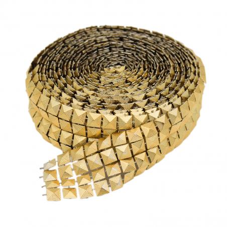 Panglica Stras 4 Randuri 3cmx457cm Auriu CapriceSHOP