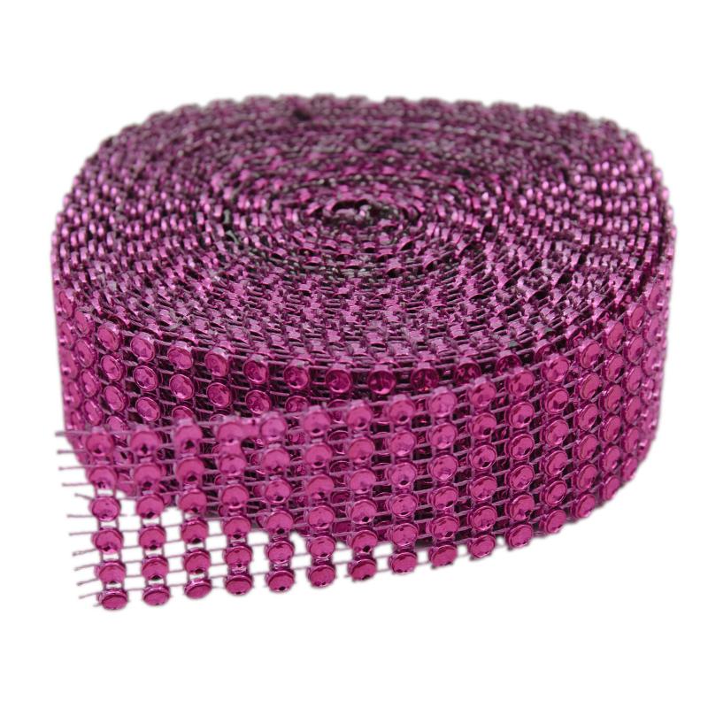 Panglica Strass 6 Randuri 3X457cm Fuchsia CapriceSHOP
