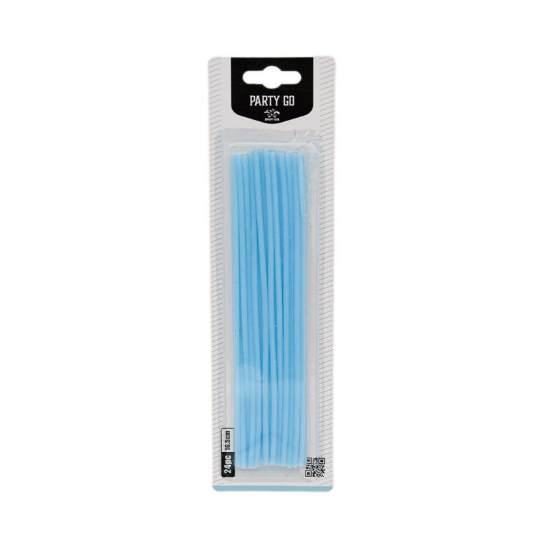 Lumanari Albastre Simple 16.5cm 24buc
